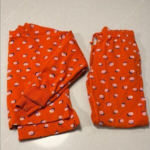 Hanna Andersson Orange and Pink Polka Dot Kids Pajamas
